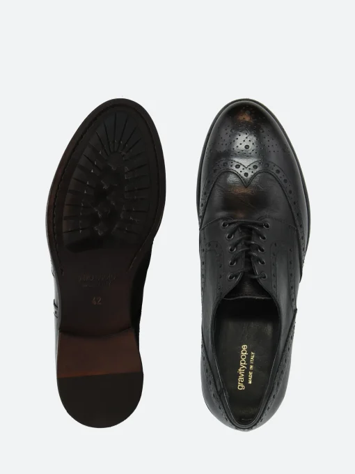 Outlet - Marion in Nero Vacchetta Shoes | Lace-Up Shoes