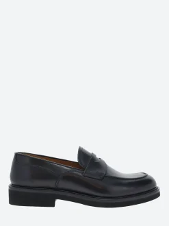 Clearance - Michele Loafers in Nero Vitello Shoes | Loafers