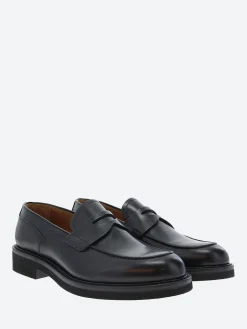 Clearance - Michele Loafers in Nero Vitello Shoes | Loafers