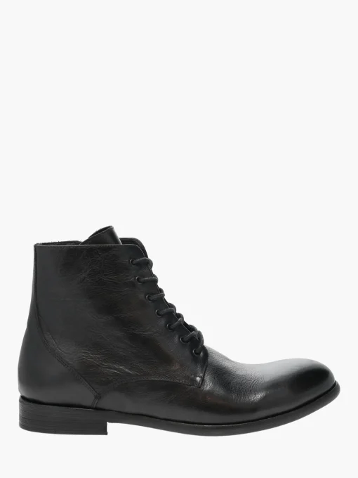 Hot - Morris Lace-Up Boots in Nero Vacchetta Boots
