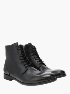 Hot - Morris Lace-Up Boots in Nero Vacchetta Boots