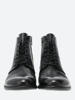 Hot - Morris Lace-Up Boots in Nero Vacchetta Boots