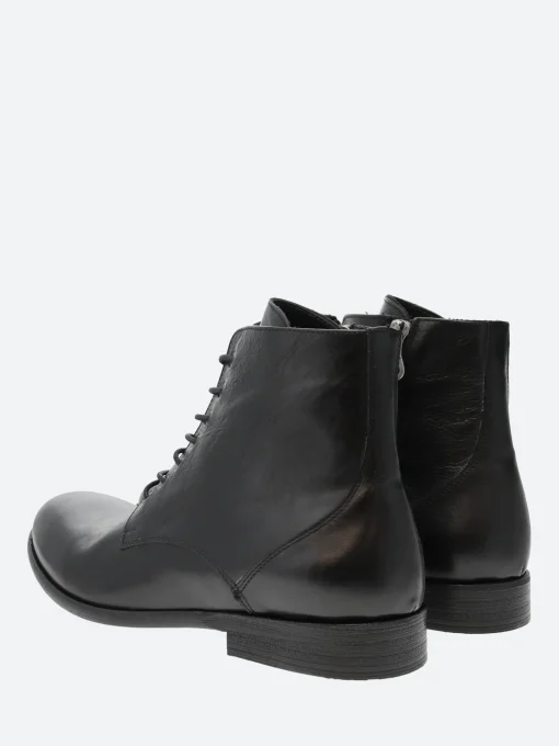 Hot - Morris Lace-Up Boots in Nero Vacchetta Boots