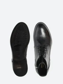 Hot - Morris Lace-Up Boots in Nero Vacchetta Boots