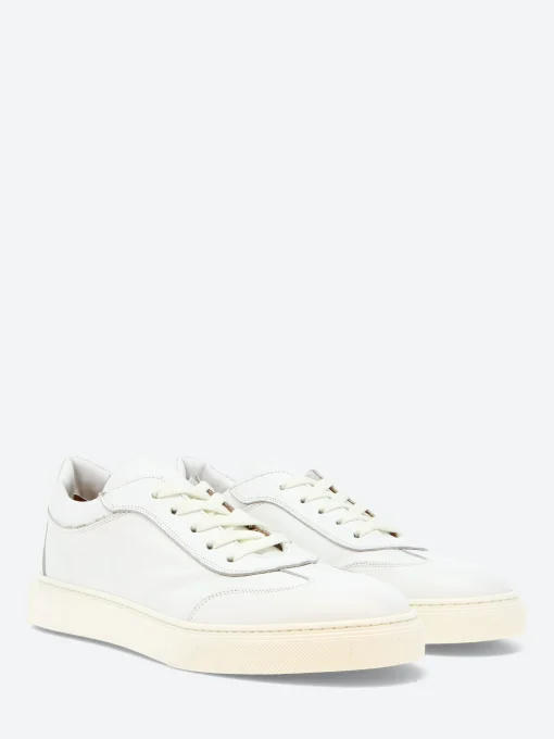 Outlet - Mustafa Low Top Sneakers in Bianco Glove Tinto Sneakers