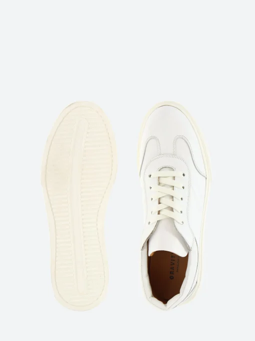Outlet - Mustafa Low Top Sneakers in Bianco Glove Tinto Sneakers