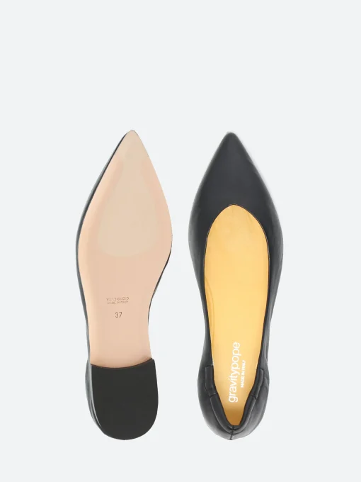 New - Nabina Flats in Nero Nappa Women Shoes | Overalls & Jumpsuits