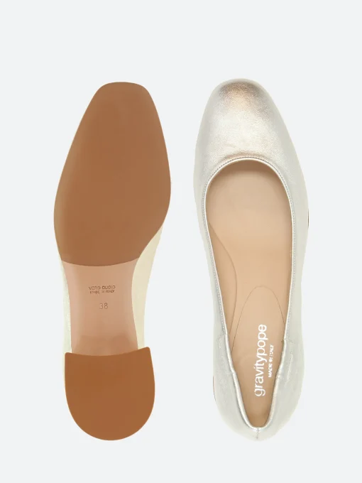 Sale - Nadia in Sasso Berg Wash (Gold) Leather Women Shoes | Heels