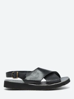 Outlet - Ocean Sandal in Nero Tcapo Women Mary Janes | Ballet Flats