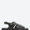 Outlet - Odong in Nero Tcapo Sandals
