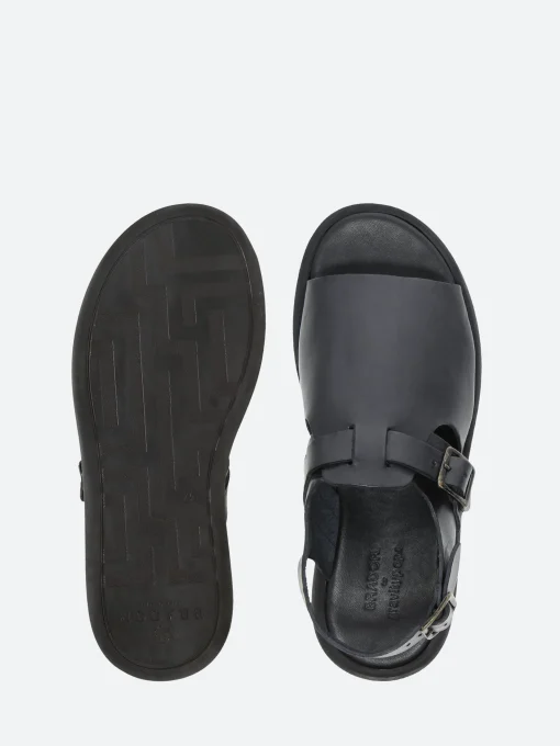 Outlet - Odong in Nero Tcapo Sandals