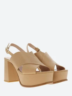 Clearance - Zeba in Tan Parma Women Sandals | Heels