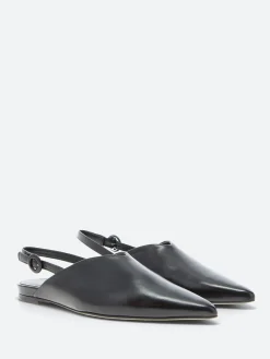 Discount - Las 41 Slingback Flats in Nero Baron Women Shoes