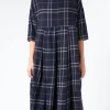 Sale - Demi Dress in Navy Checks Women Overalls & Jumpsuits | Dresses