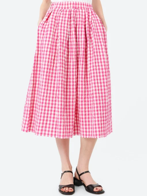 Online - Joquise Skirt in Azalea Check Women Skirts