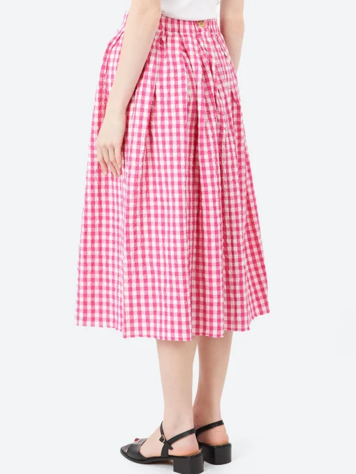 Online - Joquise Skirt in Azalea Check Women Skirts