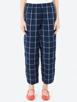 Outlet - Paris Pants in Navy Check Women Pants