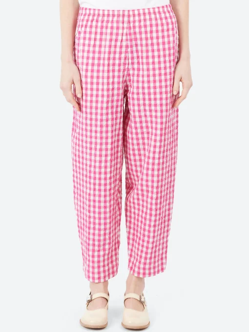 Sale - Paris Pants in Azalea Check Women Pants