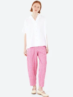 Sale - Paris Pants in Azalea Check Women Pants