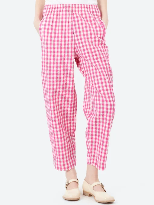 Sale - Paris Pants in Azalea Check Women Pants