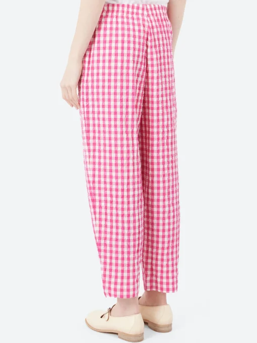 Sale - Paris Pants in Azalea Check Women Pants