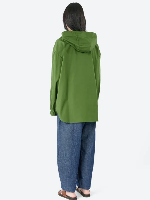 Clearance - Hoodie Shirt in Military Green Women Tops & Blouses