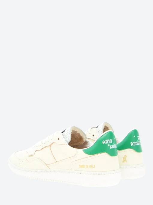 Best - Women's Mega T in White and Green Women Sneakers
