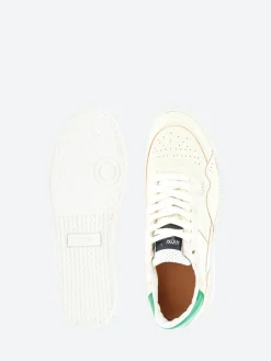 Best - Women's Mega T in White and Green Women Sneakers