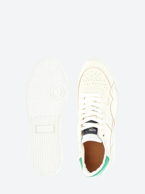 Best - Women's Mega T in White and Green Women Sneakers