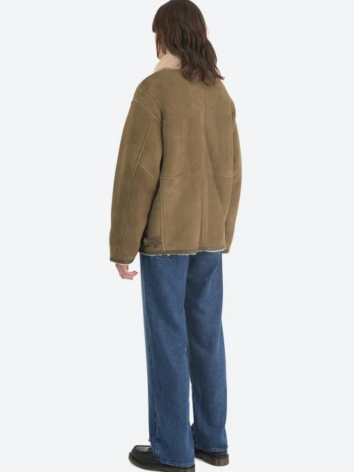 Hot - Adagio Shearling Jacket in Khaki Women Outerwear