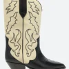 Online - Duerto Boot Black and Ecru Women Heels | Boots