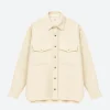 Discount - Faxon Shirt Jacket in Ecru Women Outerwear