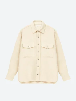 Discount - Faxon Shirt Jacket in Ecru Women Outerwear