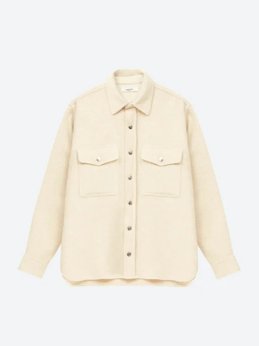 Discount - Faxon Shirt Jacket in Ecru Women Outerwear