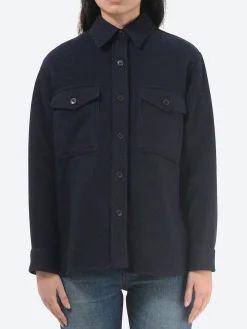Discount - Faxon Shirt Jacket in Midnight Women Outerwear