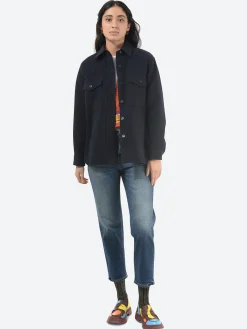 Discount - Faxon Shirt Jacket in Midnight Women Outerwear