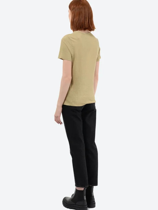 Sale - Kiliann Linen T-Shirt in Khaki Women Tops & Blouses | T-Shirts