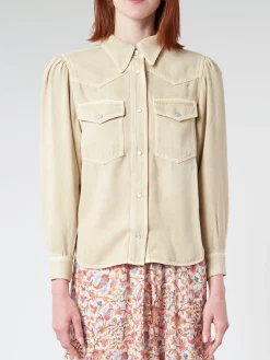 Clearance - Tahisse in Ecru Women Tops & Blouses | Button-Ups