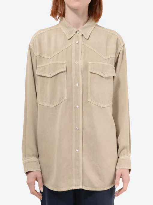 Fashion - Taniami in Beige Women Tops & Blouses | Button-Ups