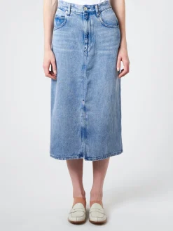 Sale - Tilauria Skirt in Light Blue Women Skirts | Denim