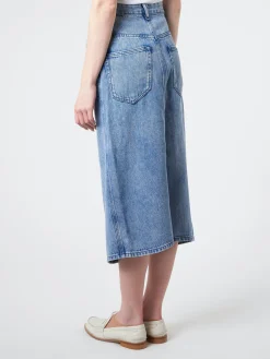 Sale - Tilauria Skirt in Light Blue Women Skirts | Denim