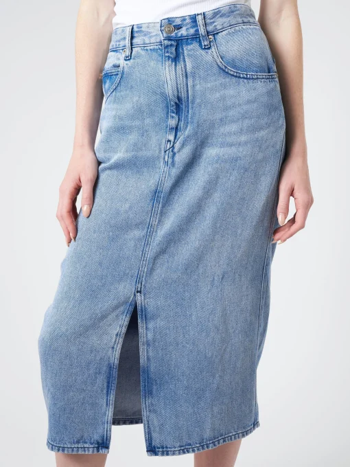 Sale - Tilauria Skirt in Light Blue Women Skirts | Denim