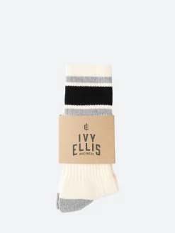 Sale - The Stabler Vintage Sport Cotton Crew Calf Mens in Grey an… Socks
