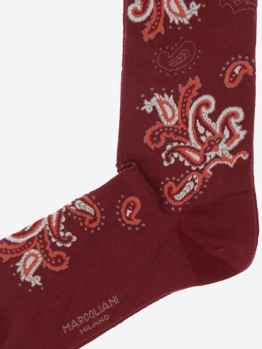Fashion Jali Paisley Mid Calf Sock Socks