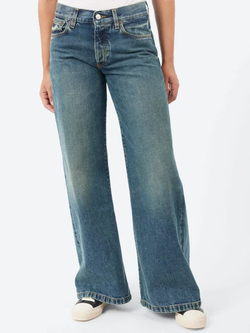 Discount - KW012 Kyoto in Blue Mezzo Women Pants | Denim