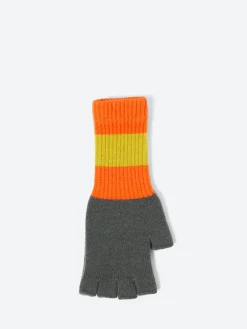 Online - Fingerless Gloves in Drill Grey Women Gloves | Belts