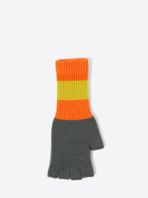 Online - Fingerless Gloves in Drill Grey Women Gloves | Belts