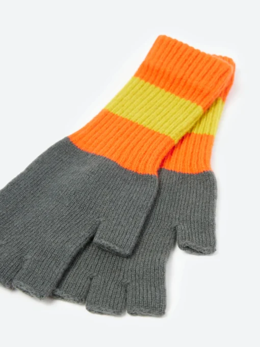 Online - Fingerless Gloves in Drill Grey Women Gloves | Belts