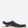 Fashion - M Uneek Canvas in Black and Birch Sandals