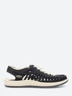 Fashion - M Uneek Canvas in Black and Birch Sandals